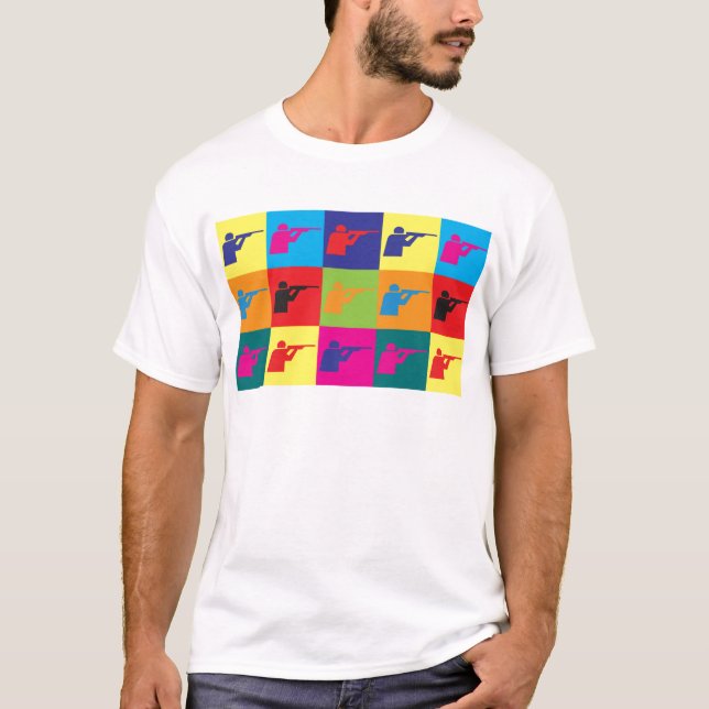 Skjuta popkonst t shirt (Framsida)
