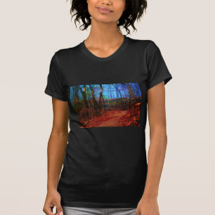 Skjutapparat för Oljemålning av brand- och isskoga Tee Shirt
