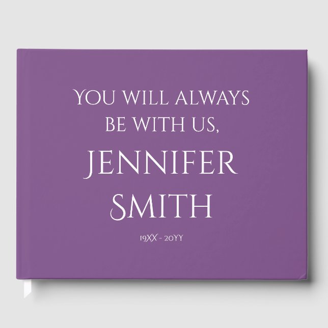 Skjutbok för ansvarsfulla och enkla minnen gästböcker (Framsida)