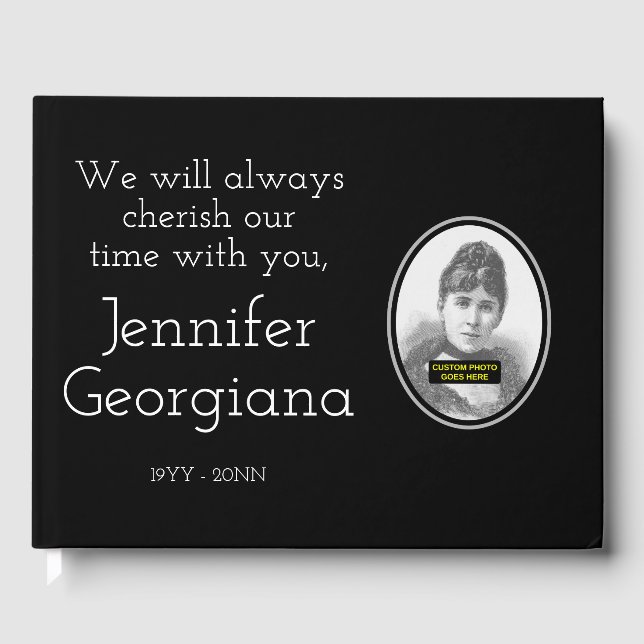 Skjutbok för vanliga och anpassade minnen gästböcker (Framsida)