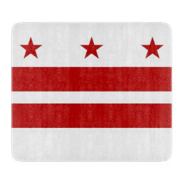Skjutbord av litet glas med Washington DC flagga
