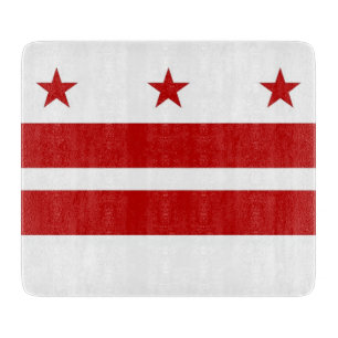 Skjutbord av litet glas med Washington DC flagga