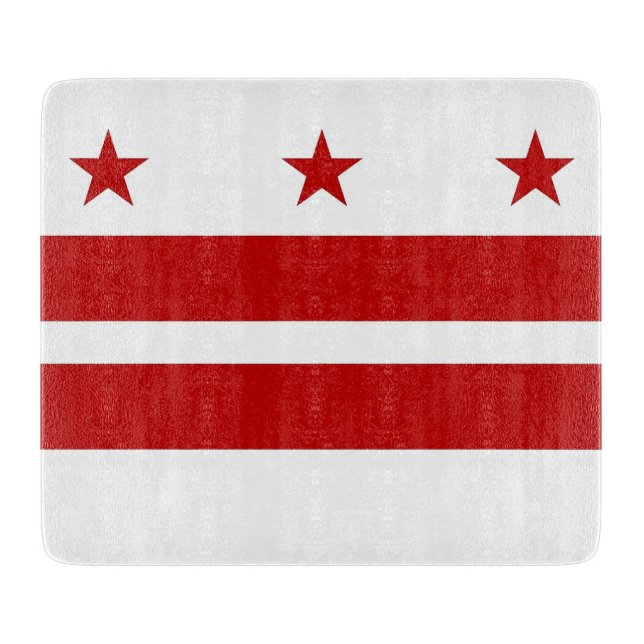 Skjutbord av litet glas med Washington DC flagga (Framsidan)