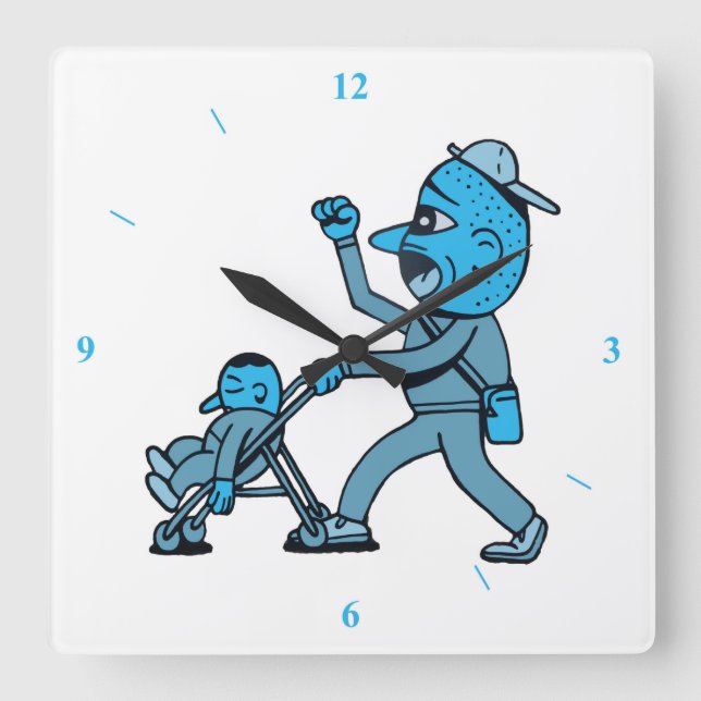 Skjutbord, Baby Fyrkantig Klocka (Framsida)