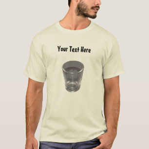 Skjuten Glass T-tröja för anpassade silver T-shirt