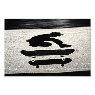 skjuten in skateboard fototryck