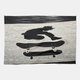 skjuten in skateboard kökshandduk