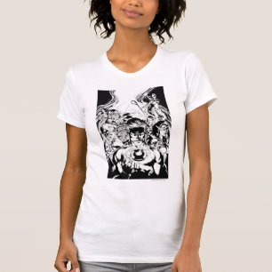 Skjuten lyktakårgrupp tee shirt