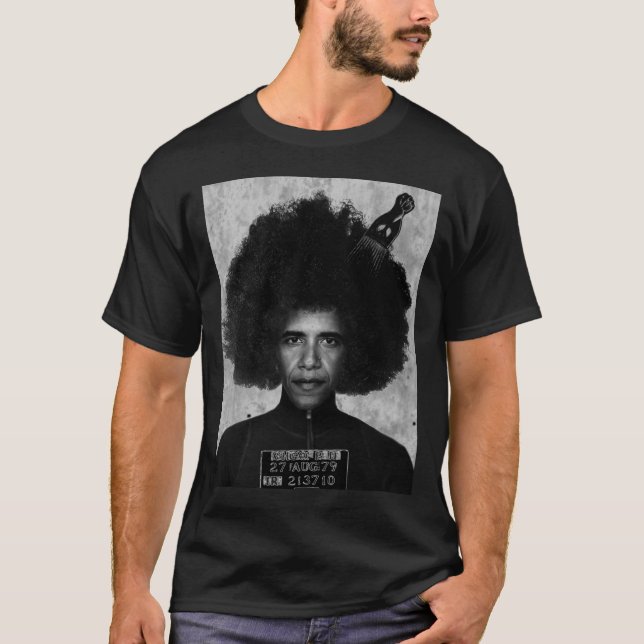 Skjuten Obama mugg Tee Shirt (Framsida)