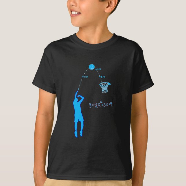 Skjuten och Quadratic likställande för basket T-shirt (Framsida)