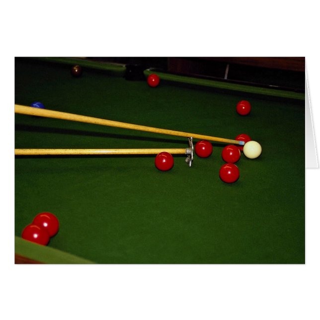 Skjuten Snooker Hälsningskort (Framsidan Horizontal)