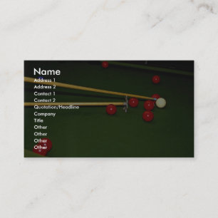 Skjuten Snooker Visitkort