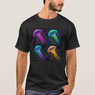 Skjutfisk, poppillustration av färglösa djur t shirt