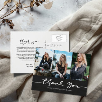 Skjutfoto för Tack i Uralkboard Studenten Vykort