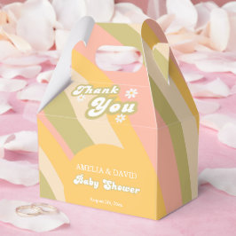 Skjutfull Daisy för Retro Gult Pojke Shower Presentaskar