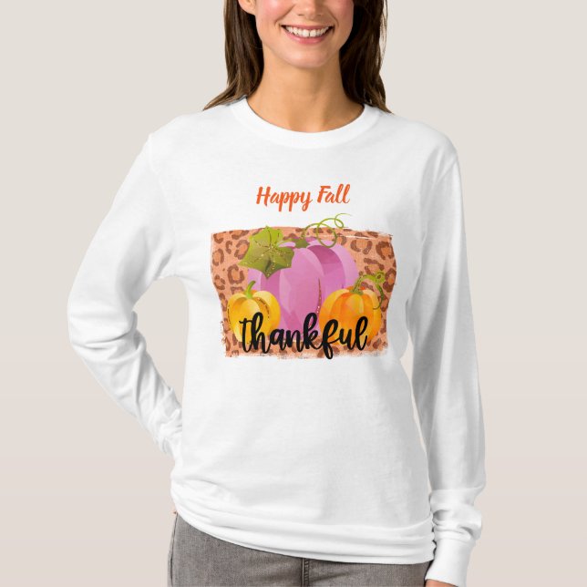 Skjutfull höstanpassning Anpassa text T Shirt (Framsida)