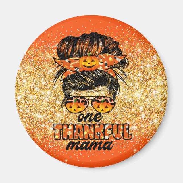 Skjutfull Mamma Höst Anpassa text och Färg Magnet (Framsidan)