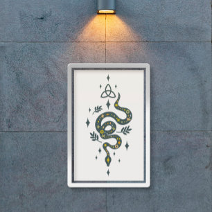 Skjutillustration av Spooky vibe Halloween-orm Poster