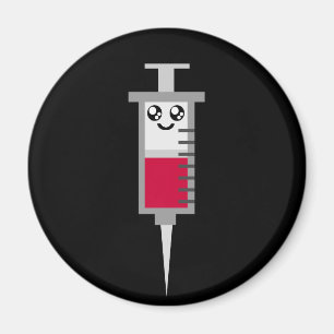SKJUTIT MEDICINSKT LYCKLIGT ANSIKTE FÖR KAWAII MAGNET