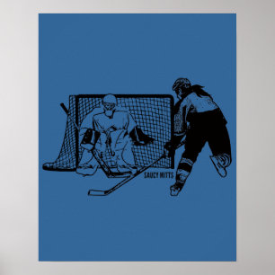 Skjutit på (kvinnlig) Net hockey, Poster