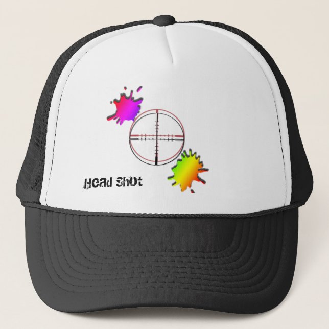 skjutit paintballhuvud truckerkeps (Framsida)