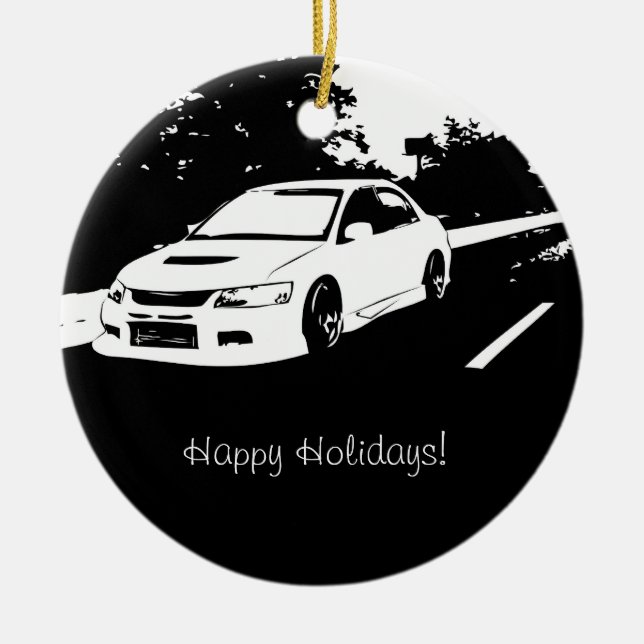 Skjutit rullande för evolution 9 julgransprydnad keramik (Framsidan)