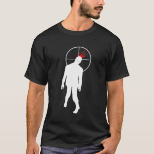 skjutit zombiehuvud! - svart t-shirt