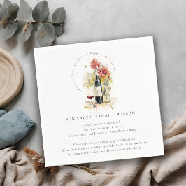 Skjutning till Roligten för Kärlek Vin Blommigt Br Pappersservett