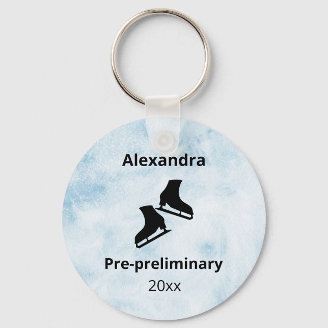 Skjutnivå i figur-test, årskedja för blått is nyckelring (Framsida)