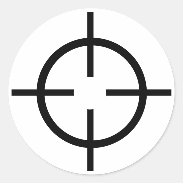 Skjutor Runt Klistermärke (Framsida)