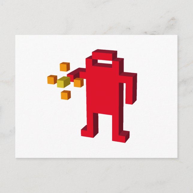 skjutrobot vykort (Framsida)