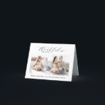 Skjutsamt och välsignat fotopilekort - Helgdag Helgkort<br><div class="desc">Ett tacksamt och välsignat julkort för multifoto helgdag. Med vinter-scenbaker med vattenfärg.</div>