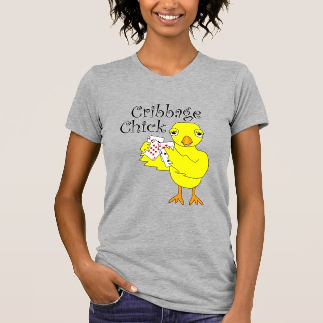 Skjuttext, Chick, kanttext T Shirt (Framsida)