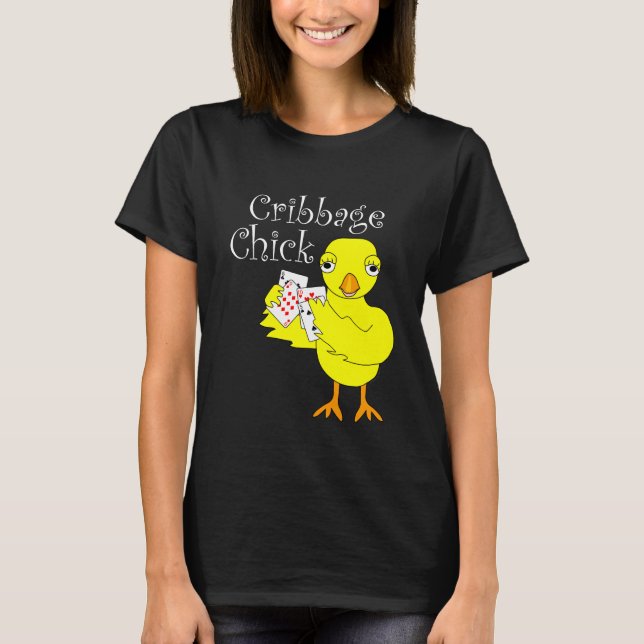 Skjuttext, Chick, kanttext T Shirt (Framsida)