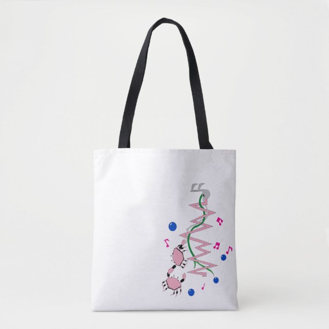 Skjutton för hela övertryck av korallbas, skuldert tygkasse (Framsida)