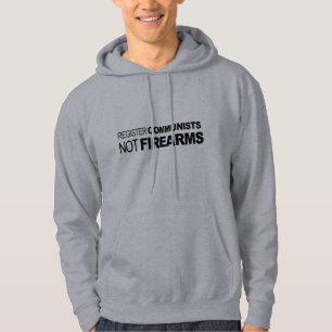 Skjutvapen för registerkommunister inte sweatshirt med luva