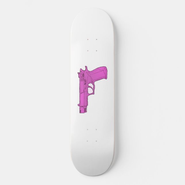 skjutvapenskateboard skateboard bräda 19,5 cm (Framsida)