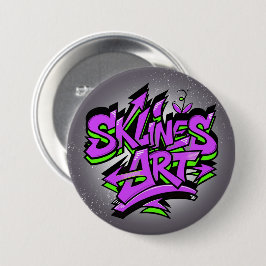 SklinesArt – Djärvt Graffiti-Logo Knapp