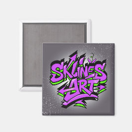 SklinesArt – Djärvt Graffiti-logotyp Magnet