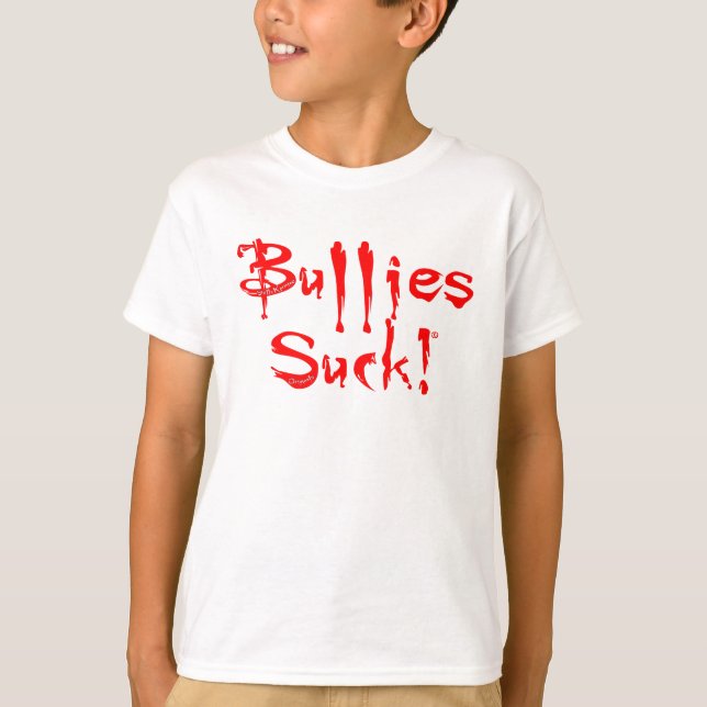 SKO "Bullies Suck!" Awareness Charity Ringer Shirt T-shirt (Framsida)