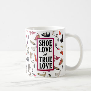 Sko kärlek är den äkta kärlek muggen kaffemugg