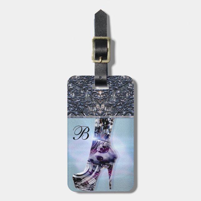 Sko kärlekmonogramen bagagebricka (Vertikal Framsida)