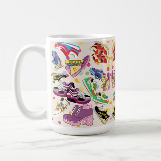 sko-mönstret kaffemugg (Vänster)