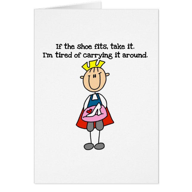 Sko passformprincen hälsningskort (Framsidan)