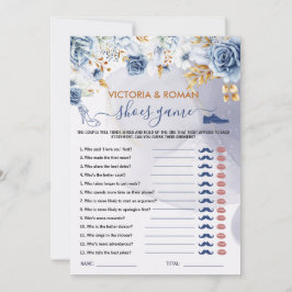 Sko spel Elegant Blommig Bröllopsdusch Kort