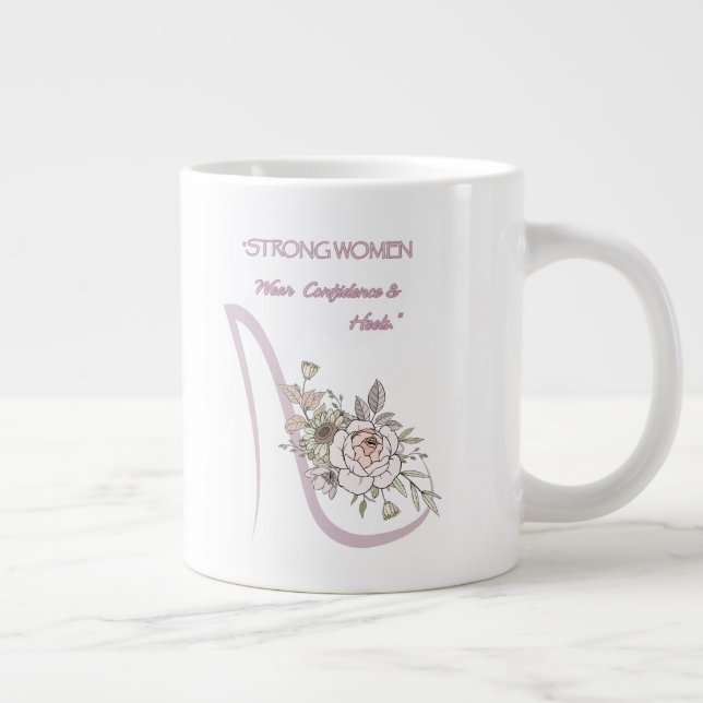 sko, stil, mugg, starka kvinnor jumbo mugg (Höger)