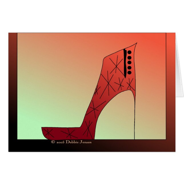 Sko vanvett II av Debbie Jensen Hälsningskort (Framsidan Horizontal)