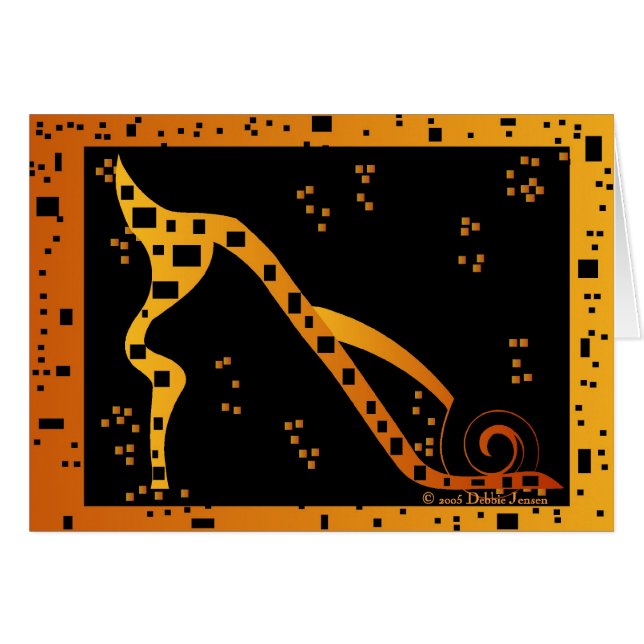 Sko vanvett V av Debbie Jensen Hälsningskort (Framsidan Horizontal)