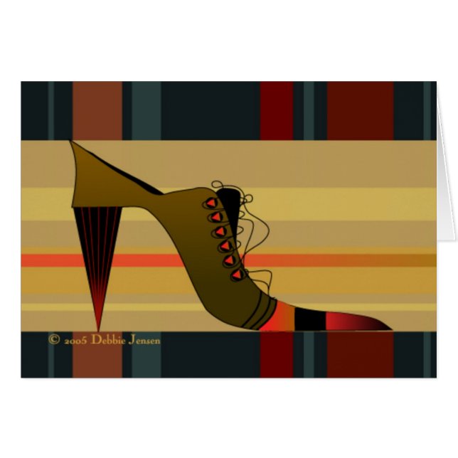 Sko vanvett VIII av Debbie Jensen Hälsningskort (Framsidan Horizontal)