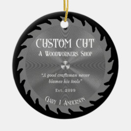 Skoarbetare Carpenter Saw Blade Julgransprydnad Keramik